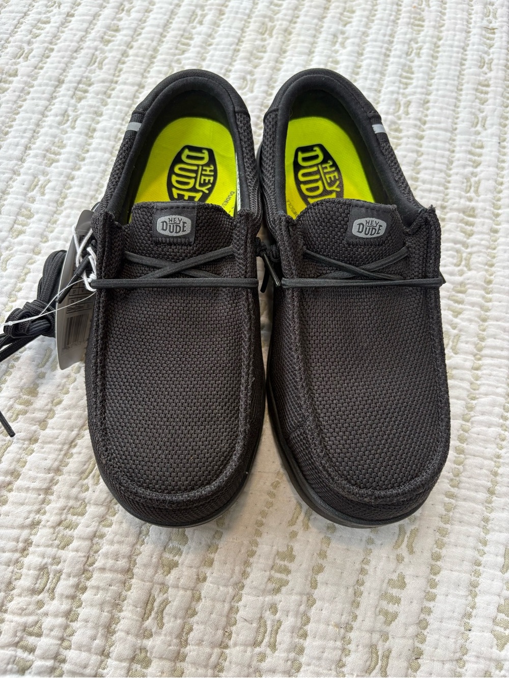 Hey Dude Women’s Wendy Comp Toe Black Slip Resistant Lace-Up Sneaker Size 6